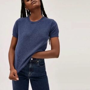 Everlane The Cashmere Short Sleeve Sweater L